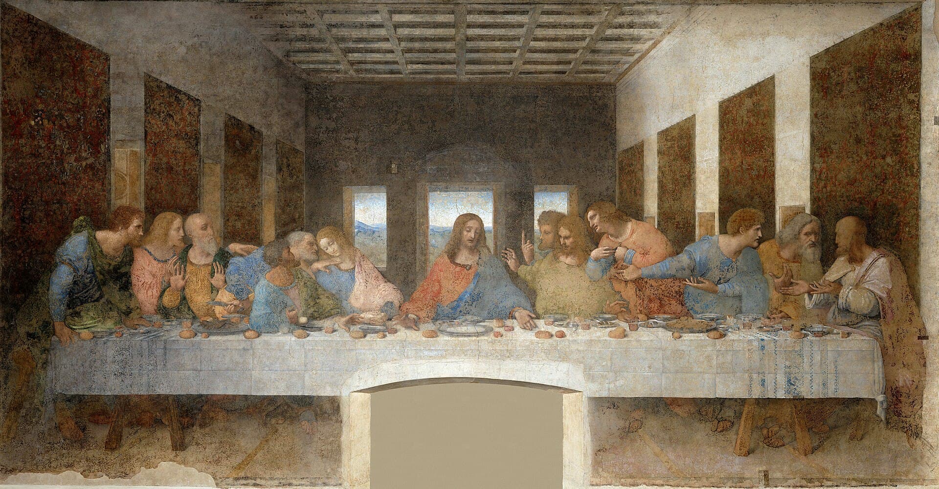 The Last Supper — the institution of the Eucharist.